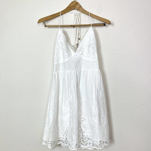 Indikah White Back Criss Kross Dress - Picture 1 of 10